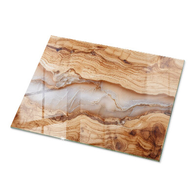 Rechteckige tischplatte Holz im Einklang mit Harz