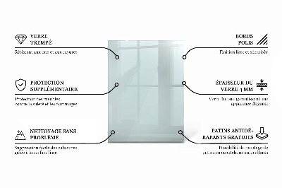 Rechteckige tischplatte transparent