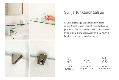 Badezimmer Glasregal mit halbdurchsichtigem Glas