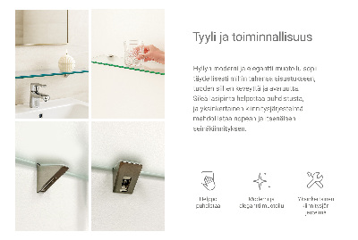 Badezimmer Glasregal mit halbdurchsichtigem Glas