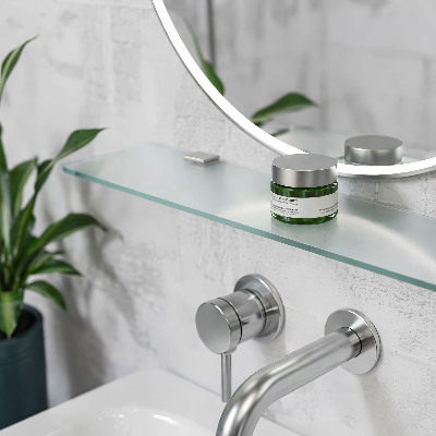 Badezimmer Glasregal mit halbdurchsichtigem Glas