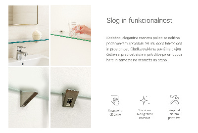 Badezimmer Glasregal mit halbdurchsichtigem Glas