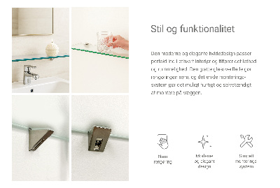 Badezimmer Glasregal mit halbdurchsichtigem Glas