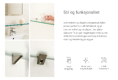 Badezimmer Glasregal mit halbdurchsichtigem Glas