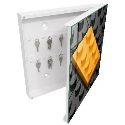 Schlüsselschrank für den Flur Gelber Block