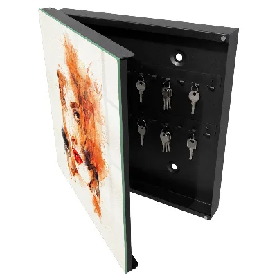 Schlüsselschrank Feminine Aquarellmalerei