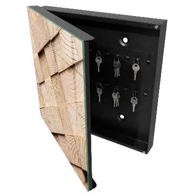 Schlüsselkasten modern Holzstruktur