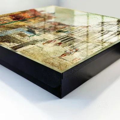 Schlüsselschrank Farbenfrohe Stadt