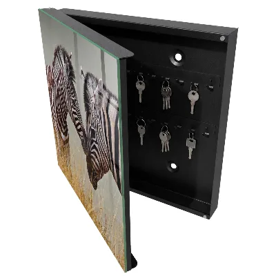 Schlüsselschrank Zebras zusammen