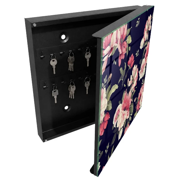 Schlüsselschrank für den Flur Romantische Blumen