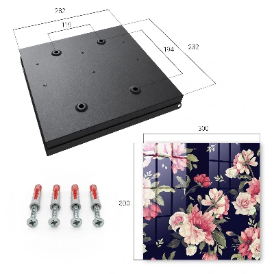 Schlüsselschrank für den Flur Romantische Blumen