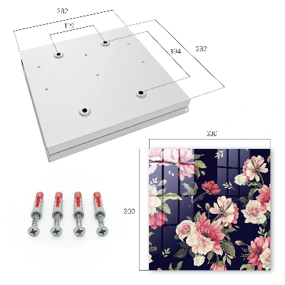 Schlüsselschrank für den Flur Romantische Blumen
