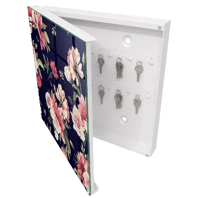 Schlüsselschrank für den Flur Romantische Blumen