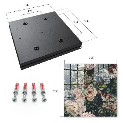 Schlüsselkasten modern Blumenmuster