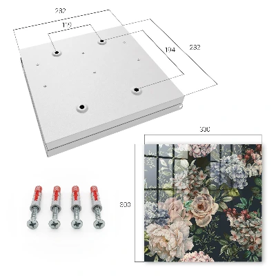 Schlüsselkasten modern Blumenmuster