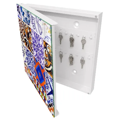 Schlüsselschrank Bunte Fliesen