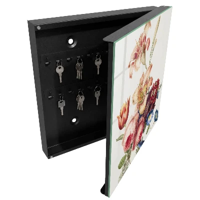Schlüsselkasten modern Bunte Blumen