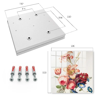 Schlüsselkasten modern Bunte Blumen