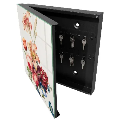 Schlüsselkasten modern Bunte Blumen