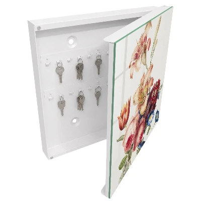 Schlüsselkasten modern Bunte Blumen