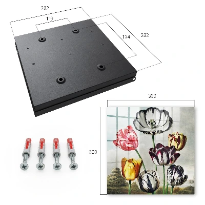 Schlüsselschrank Retro-Tulpen