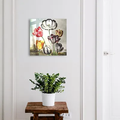 Schlüsselschrank Retro-Tulpen