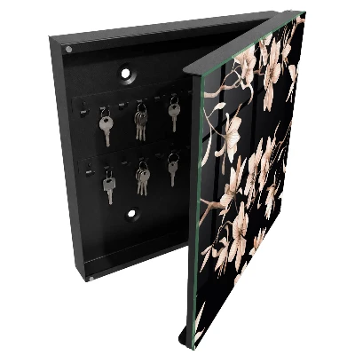 Schlüsselschrank Cremefarbene Blüten
