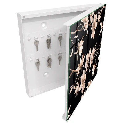 Schlüsselschrank Cremefarbene Blüten