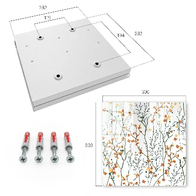 Schlüsselkasten modern Blumenmuster