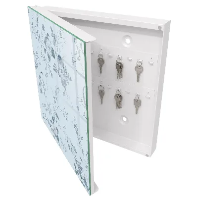 Schlüsselschrank für den Flur Botanische Blumen