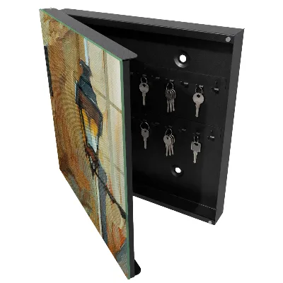 Schlüsselschrank für den Flur Retro-Lampe