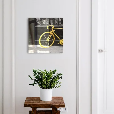 Schlüsselkasten modern Gelbes Fahrrad
