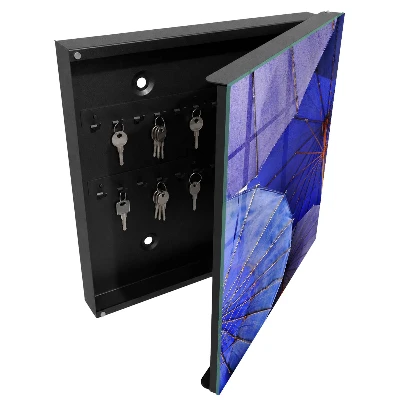 Schlüsselschrank Blaue Regenschirme