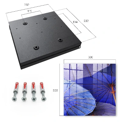Schlüsselschrank Blaue Regenschirme
