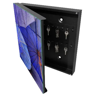 Schlüsselschrank Blaue Regenschirme