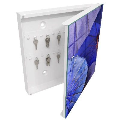 Schlüsselschrank Blaue Regenschirme