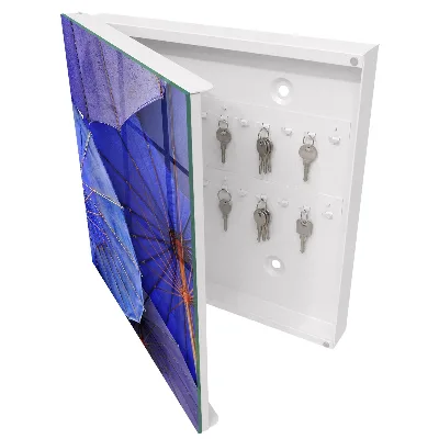 Schlüsselschrank Blaue Regenschirme