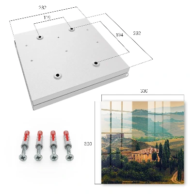Schlüsselkasten modern Toskana-Landschaft