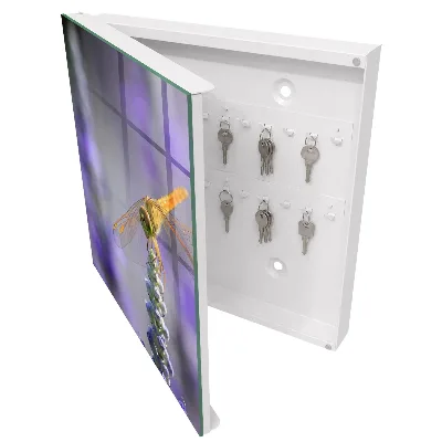 Schlüsselkasten modern Libelle auf einer Blume