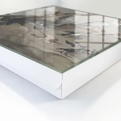 Schlüsselschrank Vögel auf einem Felsen