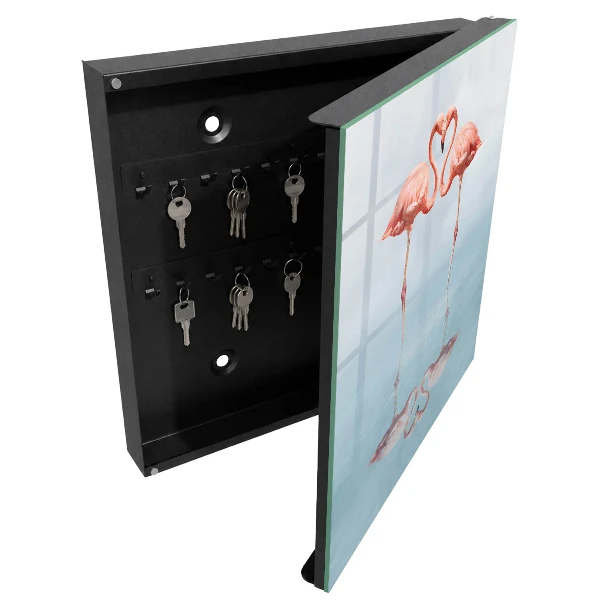Schlüsselschrank für den Flur Flamingos lieben