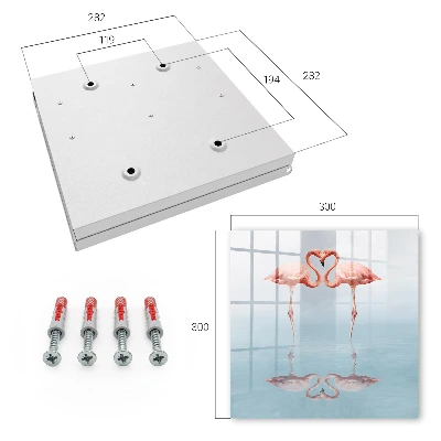 Schlüsselschrank für den Flur Flamingos lieben