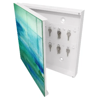 Schlüsselkasten modern Aquarellblau