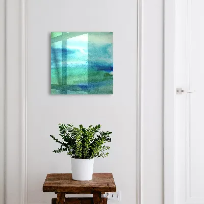 Schlüsselkasten modern Aquarellblau