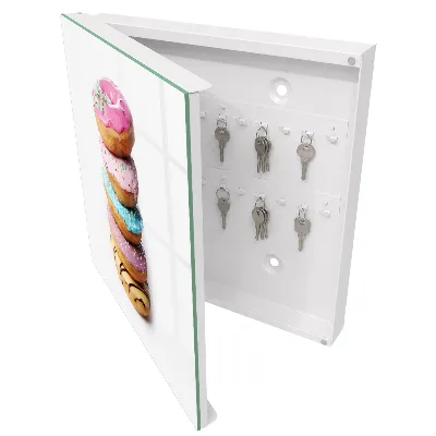 Schlüsselschrank für den Flur Bunte Donuts