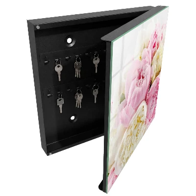 Schlüsselschrank für den Flur Pastellblumen