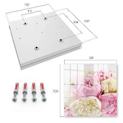 Schlüsselschrank für den Flur Pastellblumen