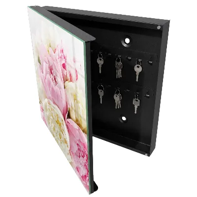Schlüsselschrank für den Flur Pastellblumen