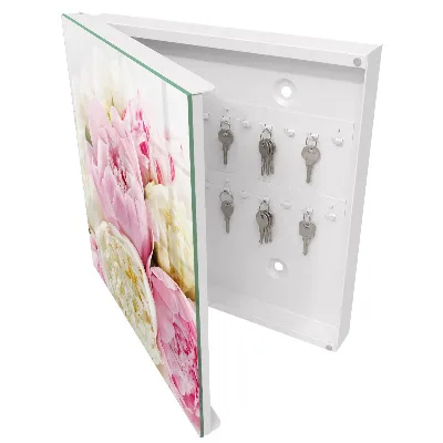 Schlüsselschrank für den Flur Pastellblumen