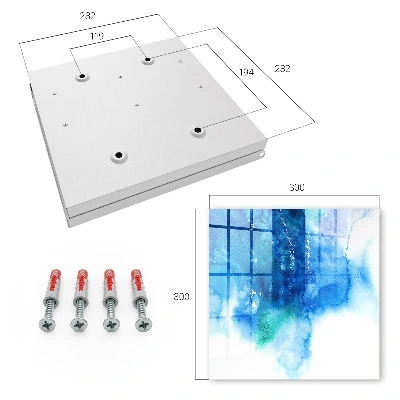 Schlüsselkasten modern Blaue Wellen